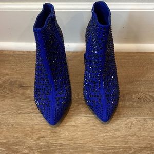 Royal blue booties